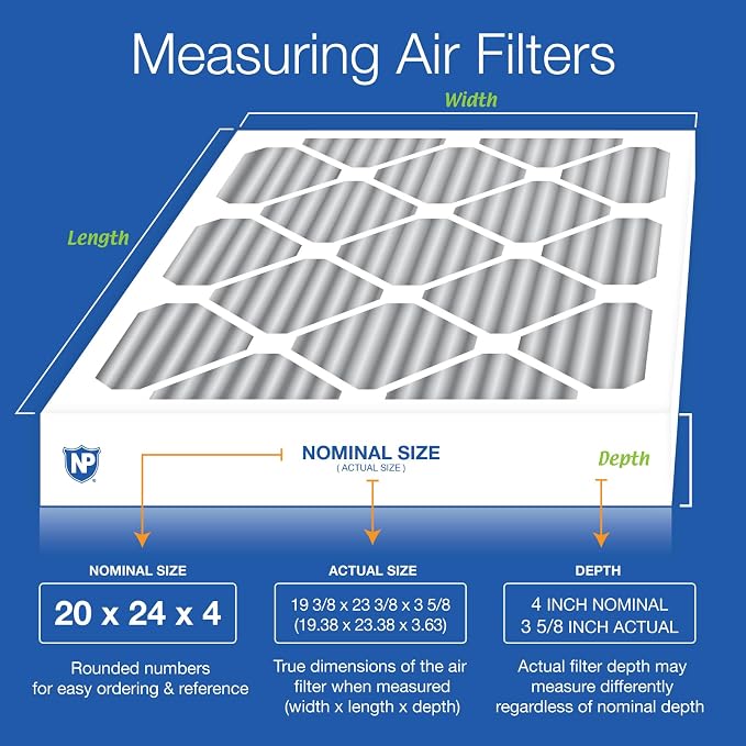 Nordic Pure 20x24x4 Pleated Air Filter MERV 12 Plus Carbon 2 Pack - Image 2