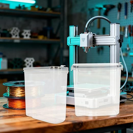 Klmnop 4 Pack Filament Storage Box, Portable 3D Printing Filament Container - Image 6