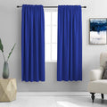 DONREN Cobalt Blue Curtains Blackout Curtains by DONREN