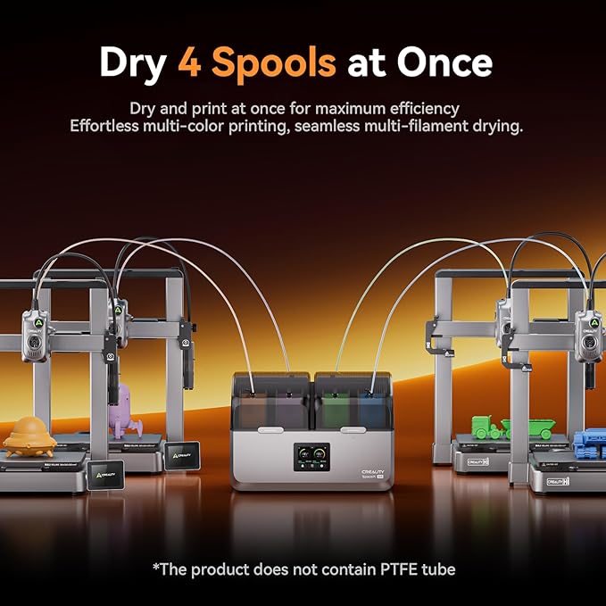 Creality Filament Dryer Box, Space PI X4 Dry Box 4 Spool, 200W PTC 3D Printer - Image 3