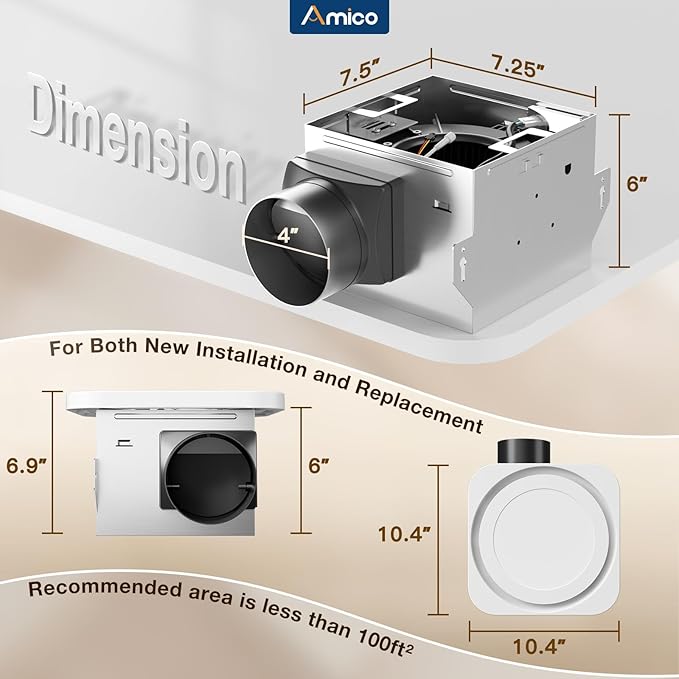 Amico Bathroom Exhaust Fan - Image 2