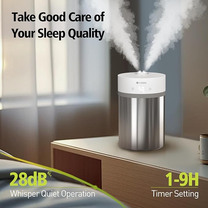 Stainless Steel Humidifier, 4L Ultrasonic Cool Mist Humidifiers - Image 8