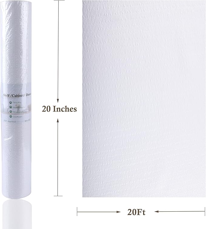 Shelf Liner for Kitchen Cabinets 20 Inch Wide X 20 Ft Non-Adhesive Drawer Liner - Image 7