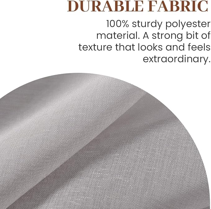 Dreaming Casa Solid Sheer Curtains 102 Inches Long Grey Rod Pocket Voile - Image 3