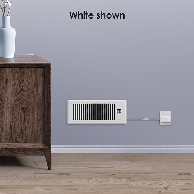 Quiet Register Booster Fan Fits 4" x 12" Register Holes, 10-Speed Smart Heating - Image 7
