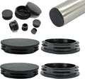 3" Plastic Hole Plugs Black -Round Chair Leg Caps, Flush Mount Pipe Plugs by EASYEAH