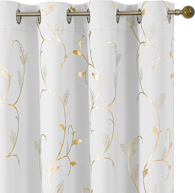 BUHUA Blackout Curtains 63 Inches Length, Thermal Curtain by BUHUA