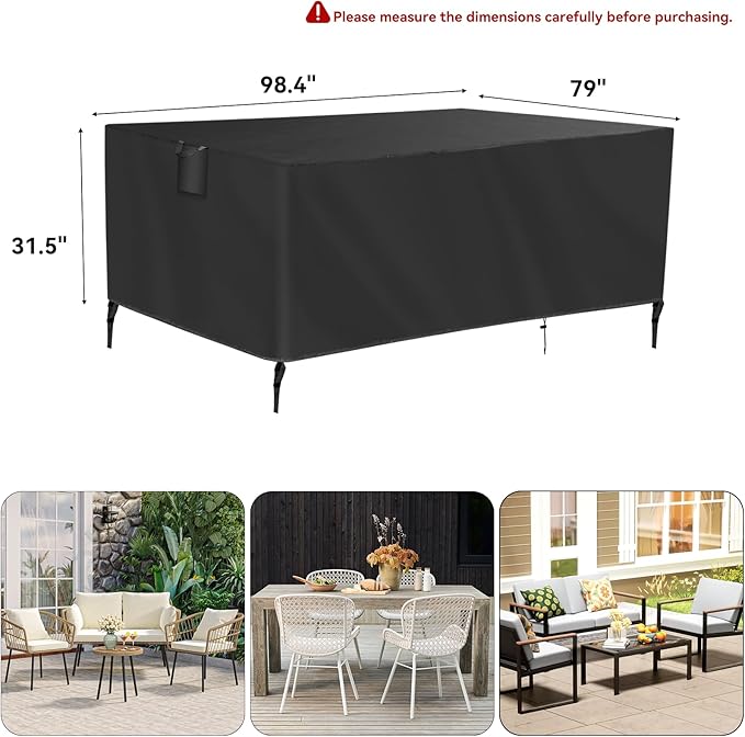 TUOKING Outdoor Furniture Covers Heavy-Duty 420D Waterproof Cover, All-Weather - Image 2