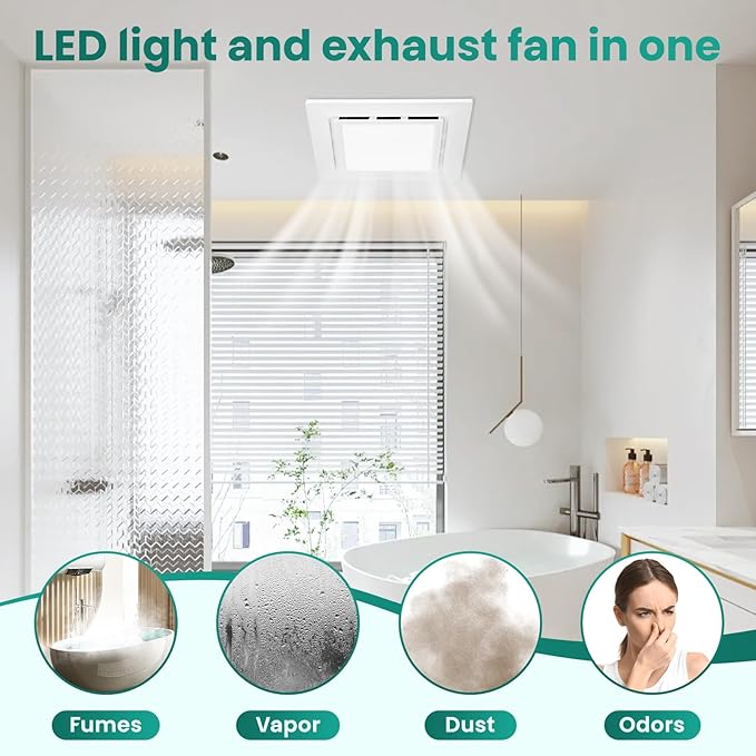 9.8" Panel Bathroom Exhaust Fan - Image 5