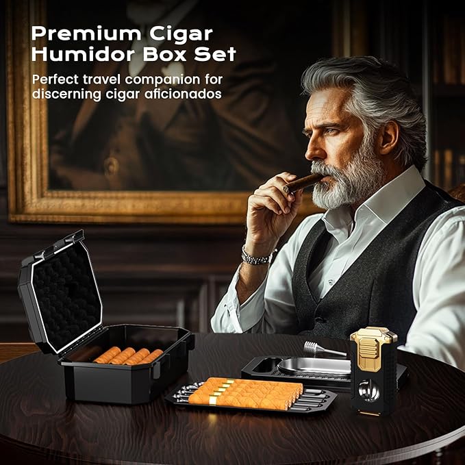 Travel Cigar Humidor Box set - Image 2
