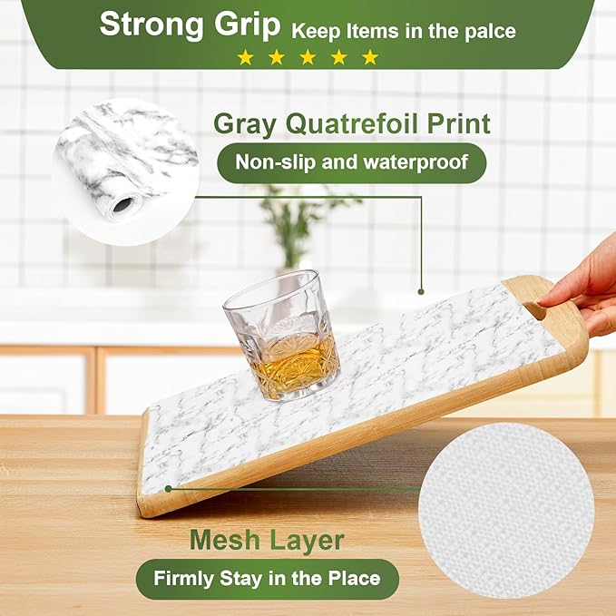 Moriah Shelf Liner Non Adhesive, Kitchen Drawer Liner Non Slip Waterproof - Image 2
