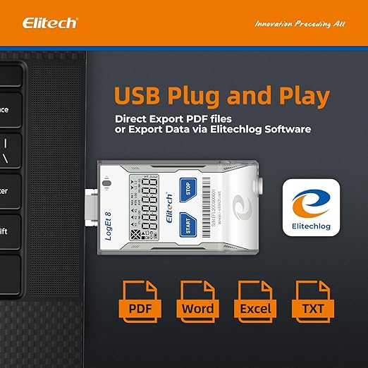 Elitech USB Temperature Humidity Data Logger Reusable Temperature Recorder High - Image 6