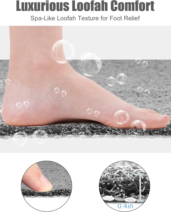 Large Shower Mat, Yonala 23.6 x 35.4 Inch Non Slip Shower Mats - Image 4