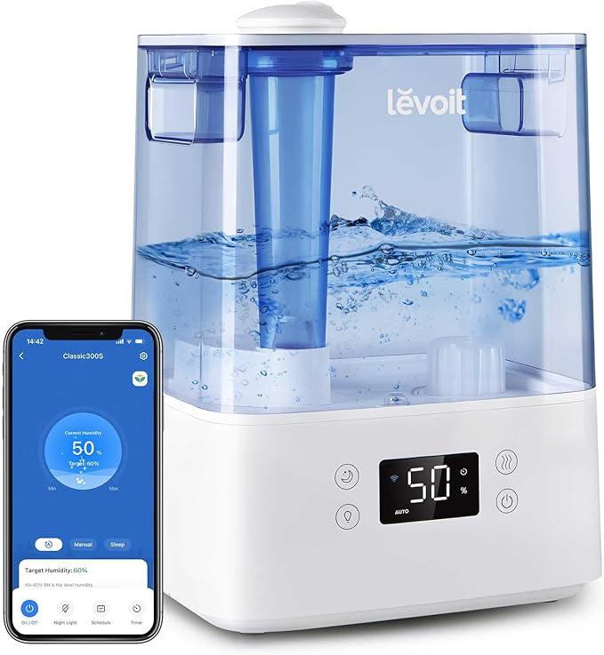 LEVOIT Classic300S Ultrasonic Smart Top Fill Humidifier, Extra Large 6L Tank by Levoit
