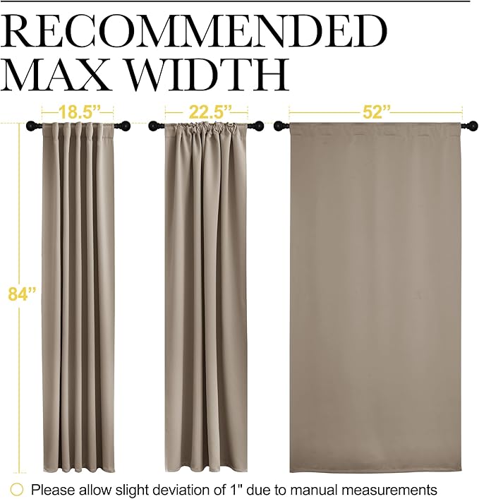 NICETOWN Blackout Curtain Panels Window Draperies - Image 7