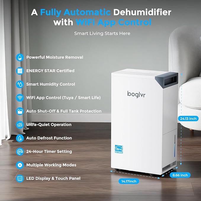 4500 Sq.Ft. Most Efficient Energy Star 2025, Max 80 Pint/D Smart Compressor - Image 3