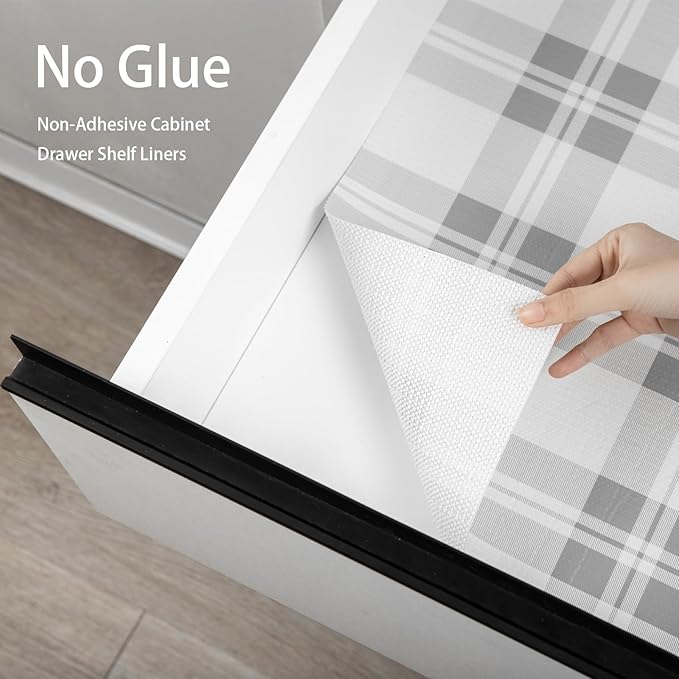 Drawer Shelf Liner for Kitchen Cabinets 12 in x 20 FT, Non Adhesive Slip - Image 3