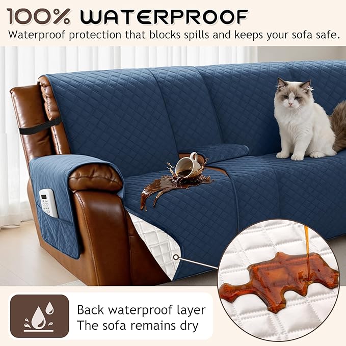 Arfntevss Waterproof Recliner Sectional Couch Covers - Image 2