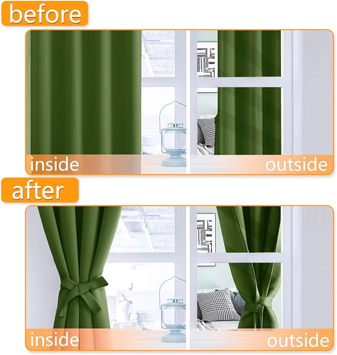 Hiasan Room Darkening Curtains for Bedroom, Noise Reducing, Energy Saving - Image 4