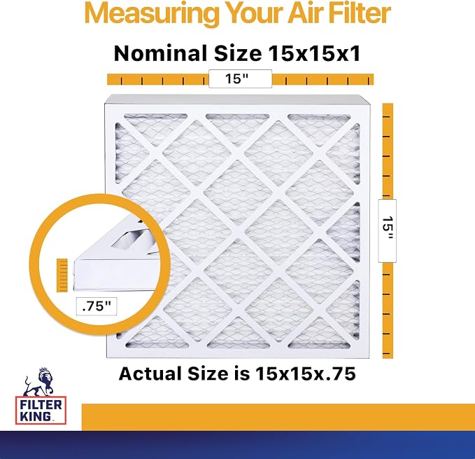 Filter King 15x15x1 Air Filter | 12-PACK | MERV 13 HVAC Pleated A/C Furnace - Image 2