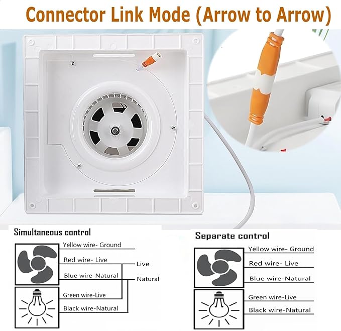 Bathroom Exhaust Fan with LED Light Ceiling Mount Ventilation Fan 110 CFM 1.0 - Image 3