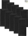 Decor Grates PL410ZIP-BLK-10 Louvered Plastic Floor Register, 4 x 10 Inches by DecorGrates