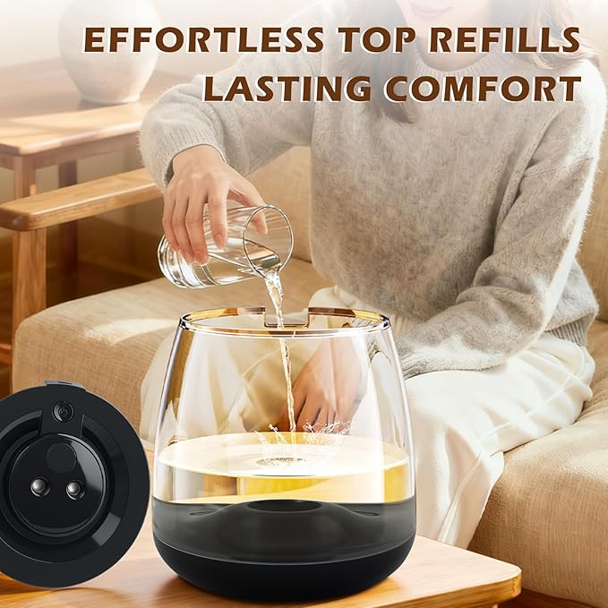 Humidifiers for Bedroom, 3 L Cool Mist Top-Fill 40H Super Long Time, 23dB Quiet - Image 4