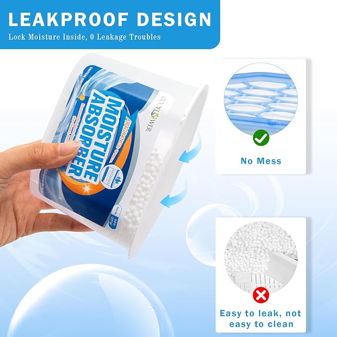 6-Pack Moisture Absorber, 9.8 oz, Traps Moisture & Humidity, Portable - Image 4