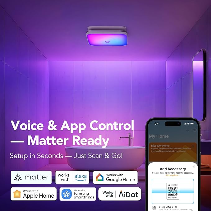 OREiN Matter Smart Bathroom Exhaust Fan - Image 3