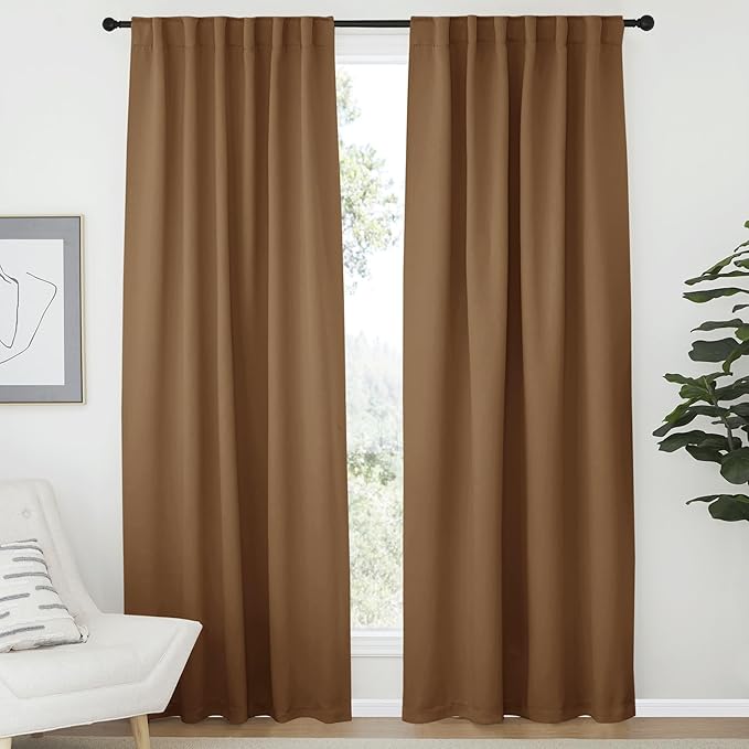 NICETOWN Bedroom Blackout Draperies and Window Treatment- 52 Width X 72 Length by NICETOWN