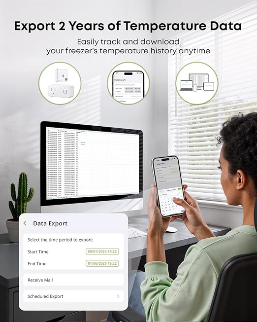 MOCREO WiFi Room Thermometer Hygrometer, Remote Email App Alert, 2 Years Data - Image 8
