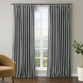 TWOPAGES Luxury Velvet Curtain Pinch Pleated Wolf Gray Curtain 84 inch Long by TWOPAGES
