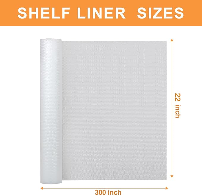 FLPMIX Large Cabinets Shelf Liner: 22" x 300" Clear Waterproof Under Sink Mat - Image 9