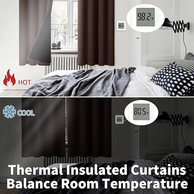 BGment 100% Blackout Curtains for Bedroom Window 84 Inch Length 2 Panels Set - Image 4