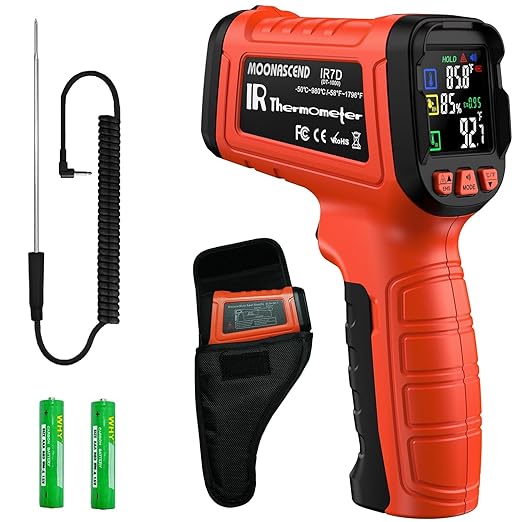 Laser Thermometer -58°F to 1796°F, Dual-Mode Infrared Thermometer Temperature by MOONASCEND