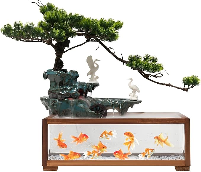 Tabletop Water Fountains Decoration, Indoor Water Fountain, Chinese Zen Style by GUDBYWXB
