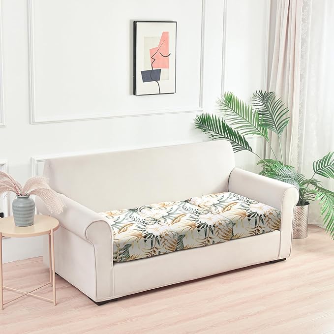 Fuloon Sofa Cushion Covers, Stretch Printed Seat Cushion Cover Couch Seat - Image 5
