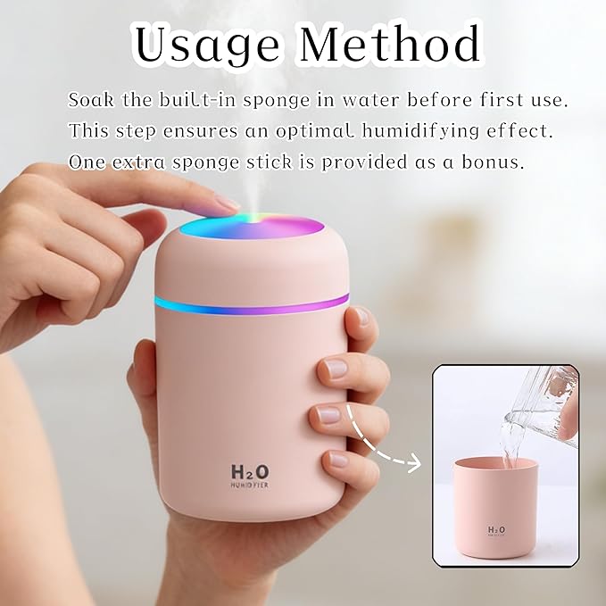 300ml USB Cool Mist Small Humidifier - Image 6