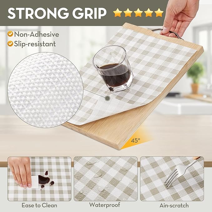 Drawer and Shelf Liner, Non-Slip Kitchen Cabinet Liners Non-Adhesive Thick - Image 3