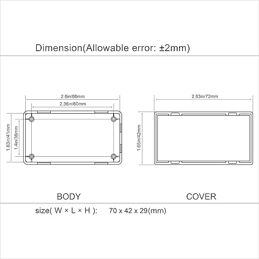 LeMotech Project Box 5 Pieces ABS Plastic Electrical Project Case Small - Image 7