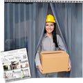 Clear Kit PVC Smooth Plastic Strip Door Curtain 6x7 ft. Standard Clear by Acepunch