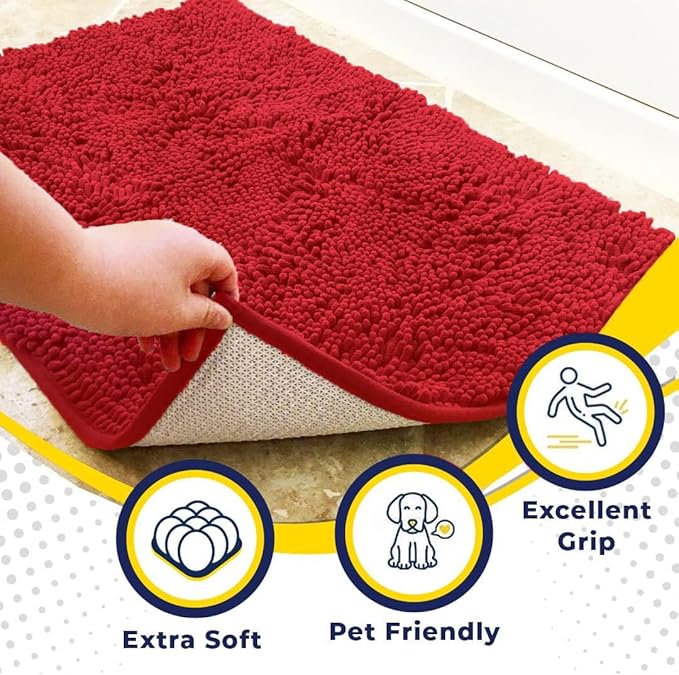 Muddy Mat® Pack of 3 Highly Absorbent Microfiber Dog Door Mat and Pet Rug - Image 2