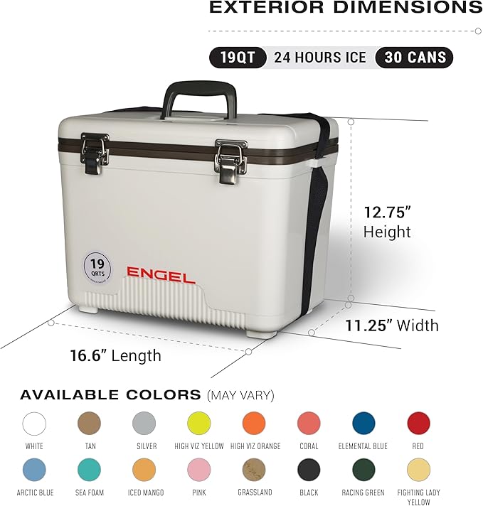 Engel 19qt Leak-Proof, Air Tight, Drybox Cooler and Small Hard Shell Lunchbox - Image 5