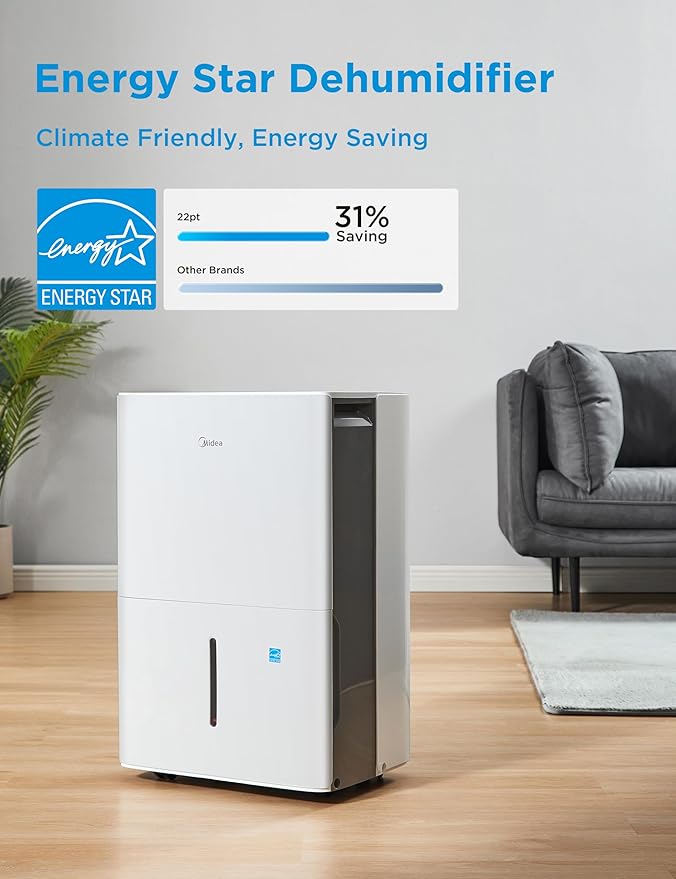 Midea 1, 500 Sq. Ft. Energy Star Certified Dehumidifier - Image 6