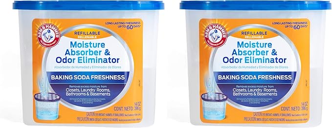 Arm & Hammer Fragrance Free Refillable Moisture Absorber and Odor Eliminator 14 by ARMHAMMER