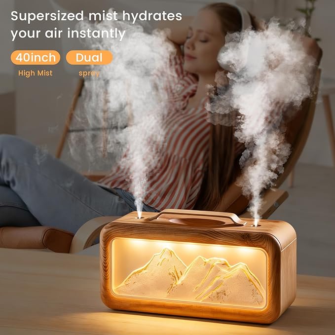 HEEYCEM Humidifiers for Bedroom, 600ml Cool Mist Humidifier - Image 2