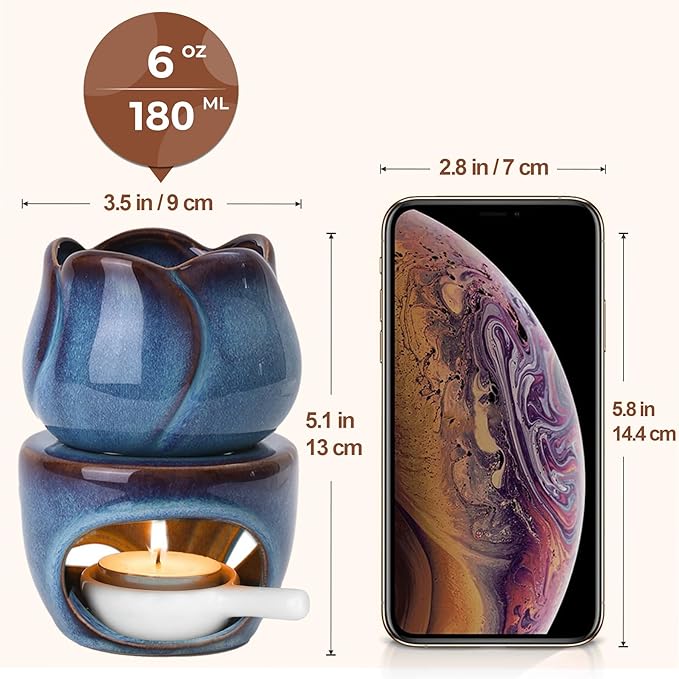 ComSaf Essential Oil Burner for Scented Oil, Ceramic Aromatherapy Aroma Oil - Image 8
