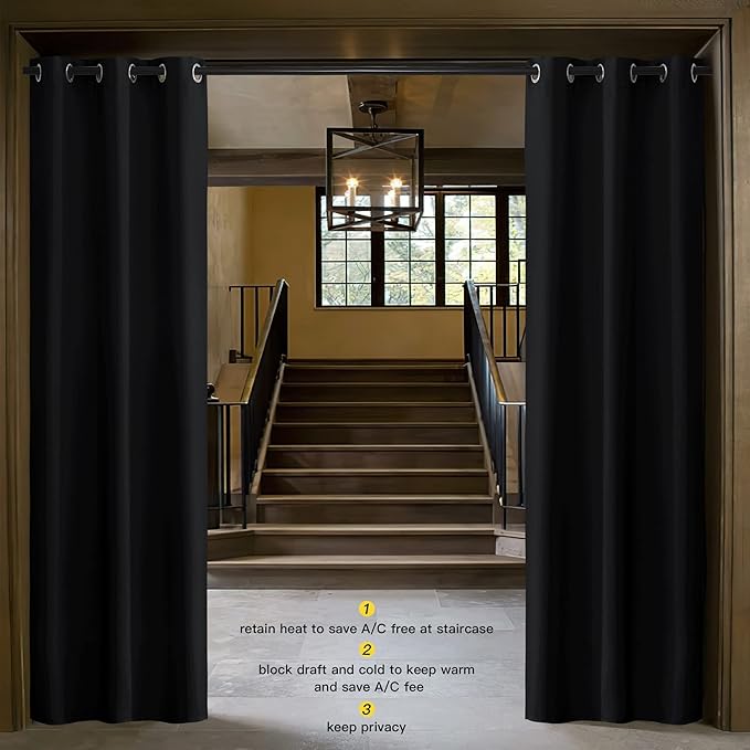 NICETOWN Soundproof Thermal Insulated Blackout Curtain Thermal Insulated Solid - Image 2