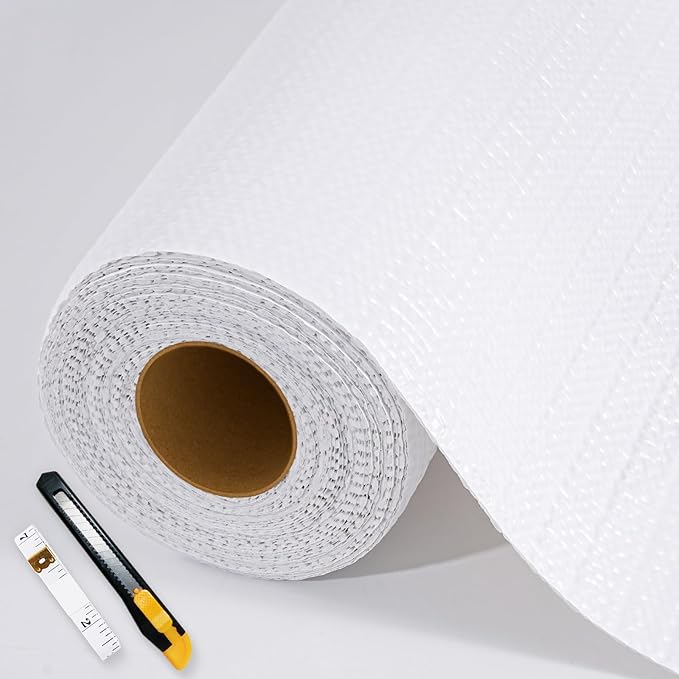 Shelf Liners for Kitchen Cabinets Non-Adhesive, Non-Slip Thickened Shelf Paper by Fzzcvo