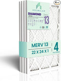 Accumulair Diamond 22x24x1 MERV 13 HVAC Air Filter | Replacement Air Filter by Accumulair